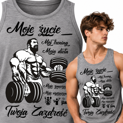 TANK TOP NA SIŁOWNIĘ   MOJE ŻYCIE SIWA